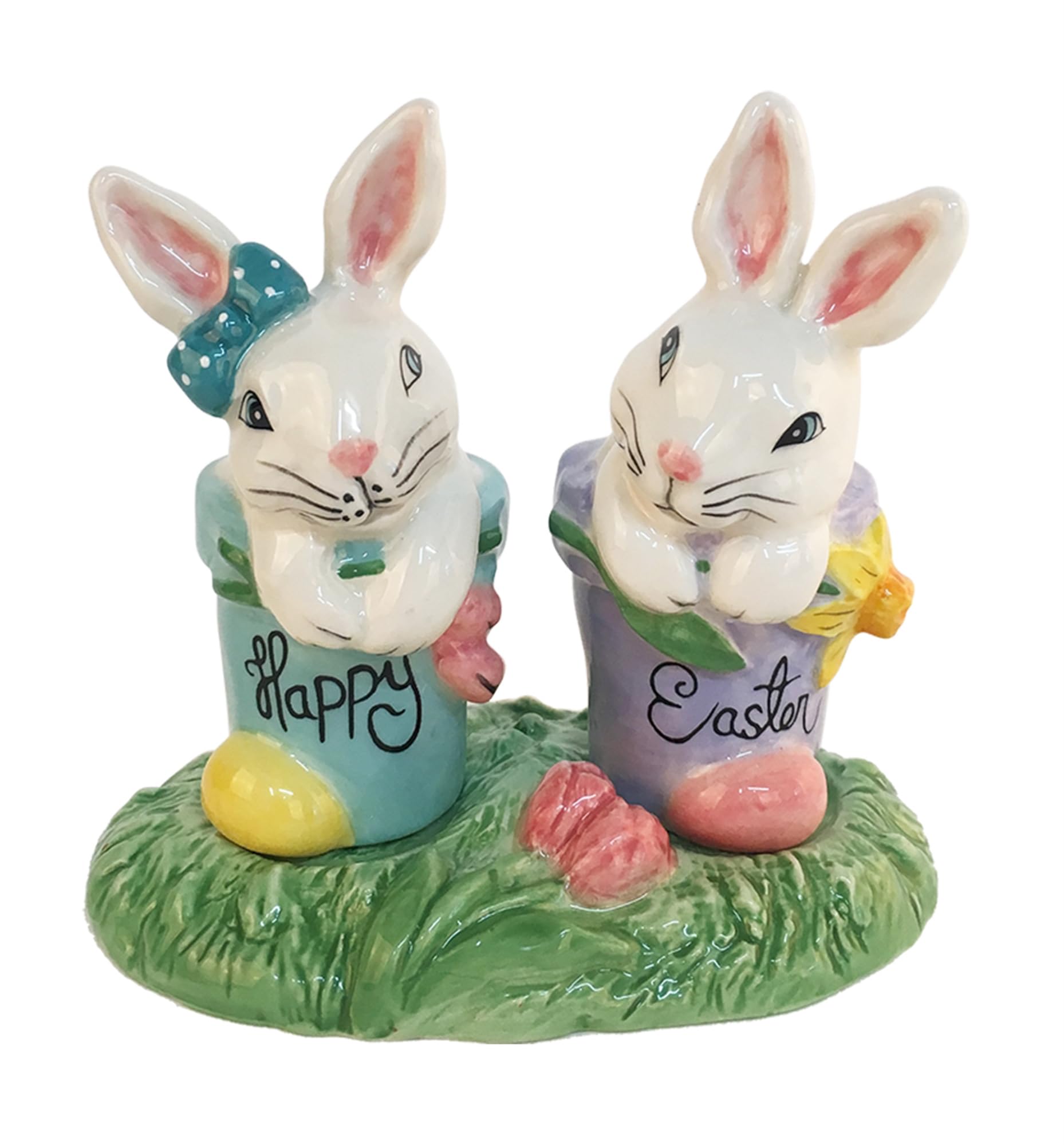 Blue Sky ClayworksBunny Salt & Pepper Set, 4.25-inch Length x 2.75-inch Width