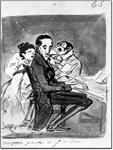 THAELY Francisco Goya Art Poster They Sing for The Composer Wall Decoration Painting Print Canvas Painting Wall Art Poster for Bedroom Living Room