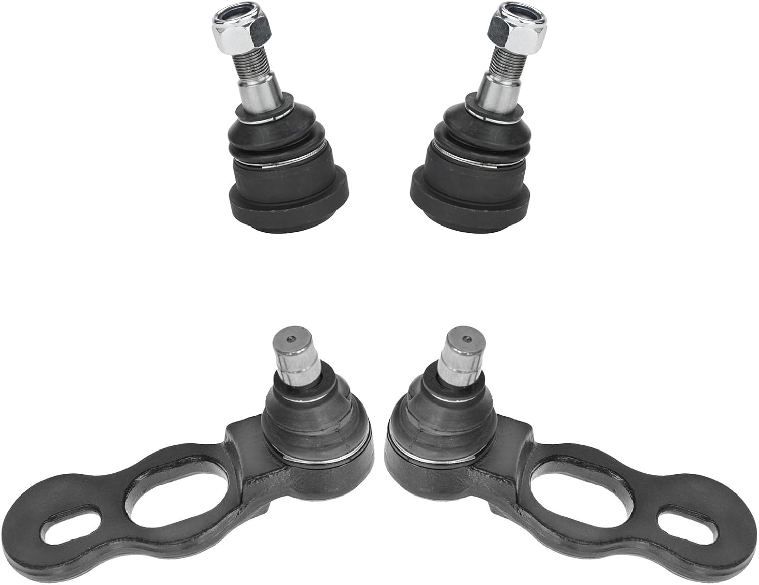 TRQ Front Upper and Lower Driver and Passenger Side Ball Joint Set Compatible with 1995-2002 Ford Crown Victoria 1995-2002 Lincoln Town Car 1995-2002 Mercury Grand Marquis