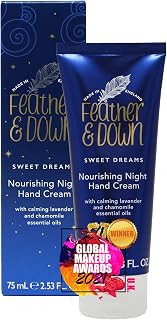 Feather & Down Sweet Dreams Nourishing Night Hand Cream (75ml) - With Calming Lavender & Chamomile Essential Oils. Cruelty Free. Vegan Friendly. Sleep Matters.