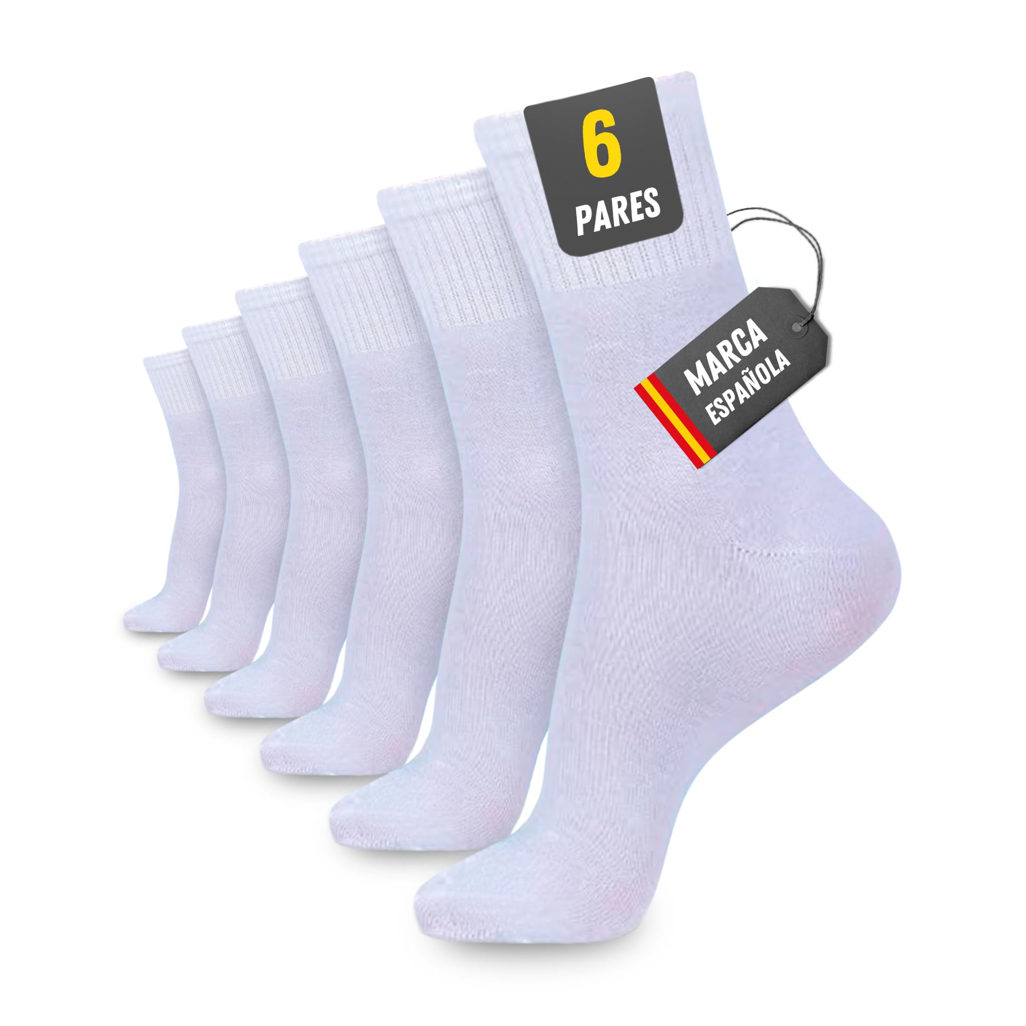 POPYS 6 Pares Calcetines Deporte Unisex | Calcetines deporte Mujer | Calcetines deporte Hombre | Calcetines Mujer | Calcetines Hombre
