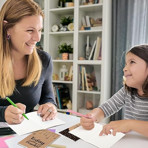Miniatura 6 de EOOUT Paquete de 32 mini cuadernos a granel para niños cuaderno inspirador de papel kraft 35 x 55 pulgadas blocs de notas a granel 80 páginas
