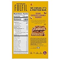 Vista 3 de FULFIL - Barras de proteína con sabor a maní con caramelo y chocolate, sin gluten, 15 g de proteína, básicas de despensa, 12