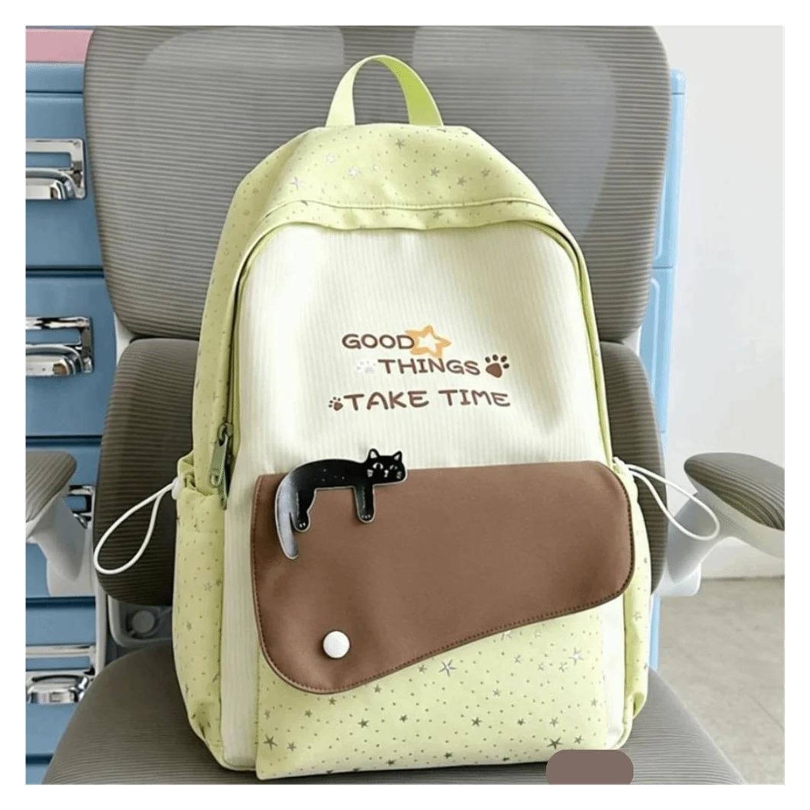Genérico 1 mochila con estampado de estrellas de gato for estudiantes