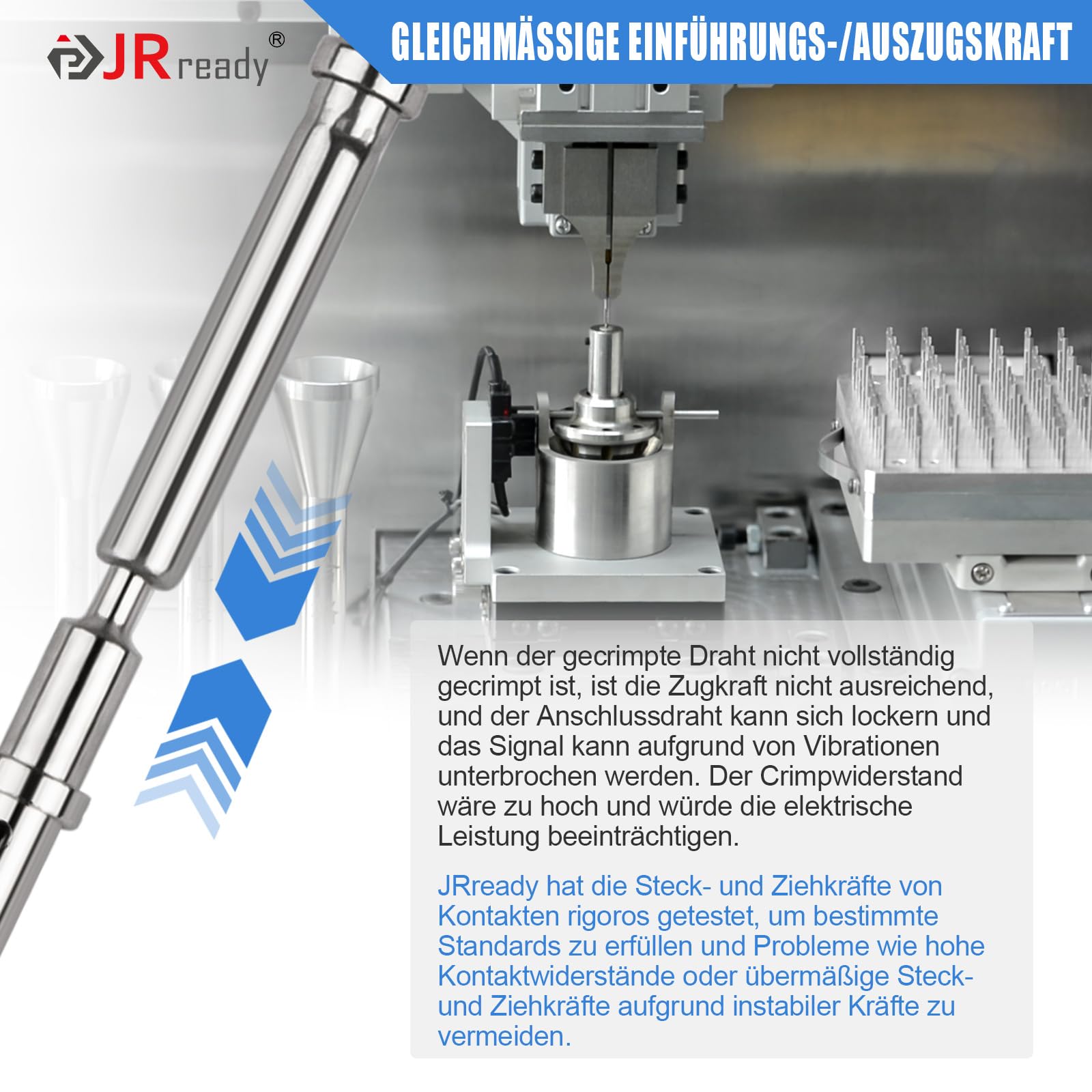 JRready ST6364-050 Kit di Contatti Deutsch Dimensione 16 Pin Solido Deutsch Maschio Femmina Calibro del Filo 16-20AWG Pin Terminale Deutsch 0460-202-16141/ Zoccolo 0462-201-16141