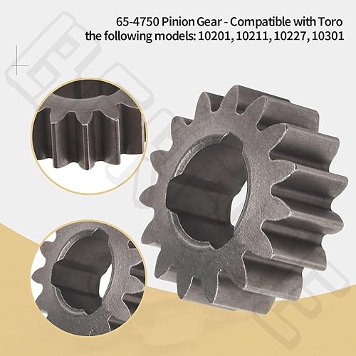 Miniatura 3 de BERPSE 65-4750614438 engranaje de piñón compatible con cortacésped Toro Super Recycler, compatible con los modelos 10201 10211 10227 10301 10302
