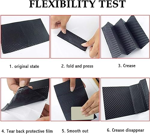 Miniatura 6 de Xotic Tech - Calcomanía precortada para puerta lateral para puerta lateral, compatible con Toyota Rav4 2013-2018 (vinilo de carbono)