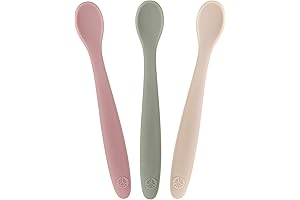WeeSprout Silicone Baby Spoons - First Stage Infant Feeding Utensils