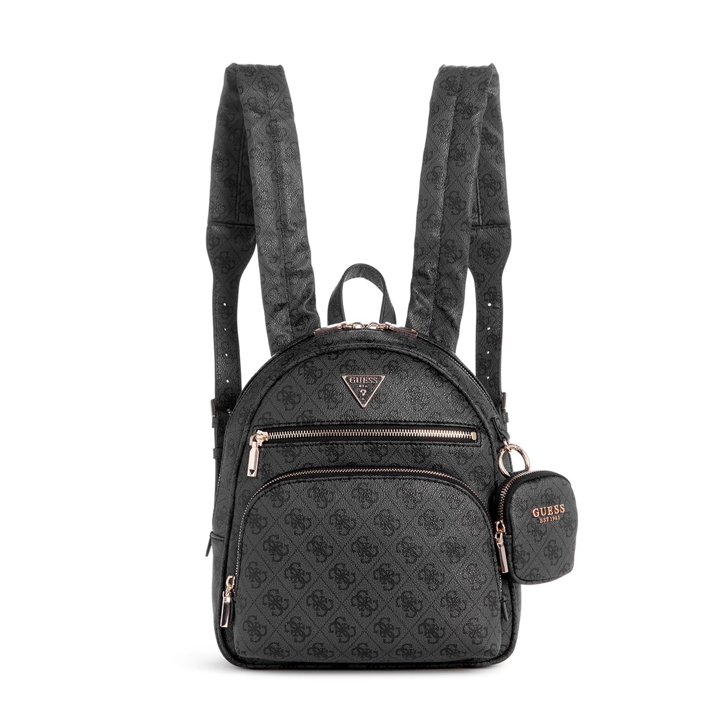 GUESS Women's Power Play Tech Backpack, Coal logo, One size