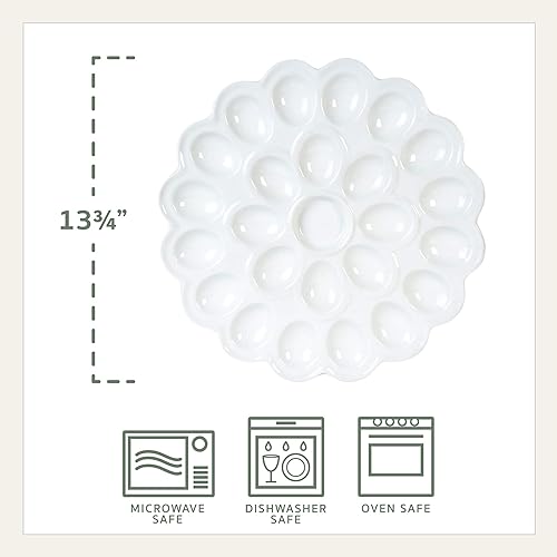 Miniatura 4 de Everyday White by Fitz and Floyd Flower - Bandeja de 24 huevos de 13.75 pulgadas