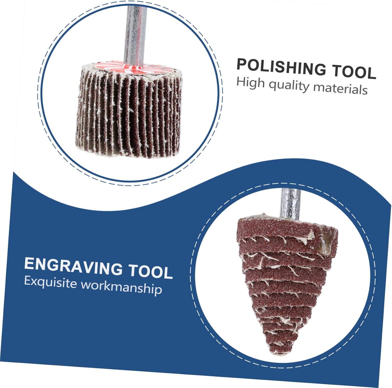 jojofuny 10pcs Electric Grinding Polishing Polishing Tool for Carving Curved and Deep for Finishing