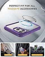 Vista 622 de Miracase Funda magnética para iPhone 14 de 6.1 pulgadas, protector de pantalla de vidrio templado integrado + protector de lente, compatible
