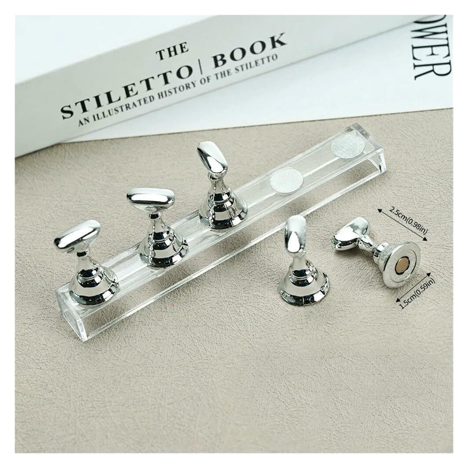 NDLHXKFRP Acrylic Nail Stand Display, Nail Art Practice Display Stand Holder For Gel Polish(Td007-01)