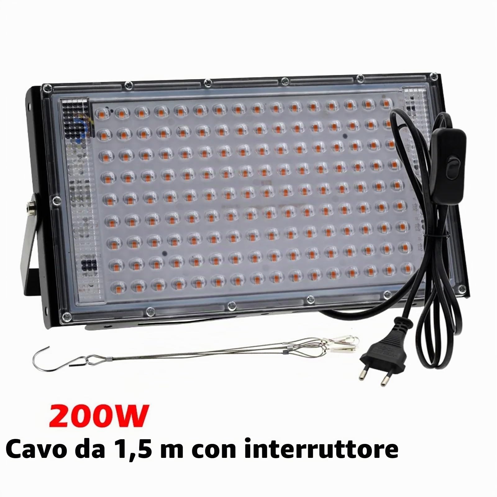 Lampada per Piante, LED Coltiva La Luce Phytolamp Spettro Completo 50W 100W 200W 300W, Lampada for Coltivazione di Piante Phyto Luci Nere for Coltivazione Interna di Fiori(200W)