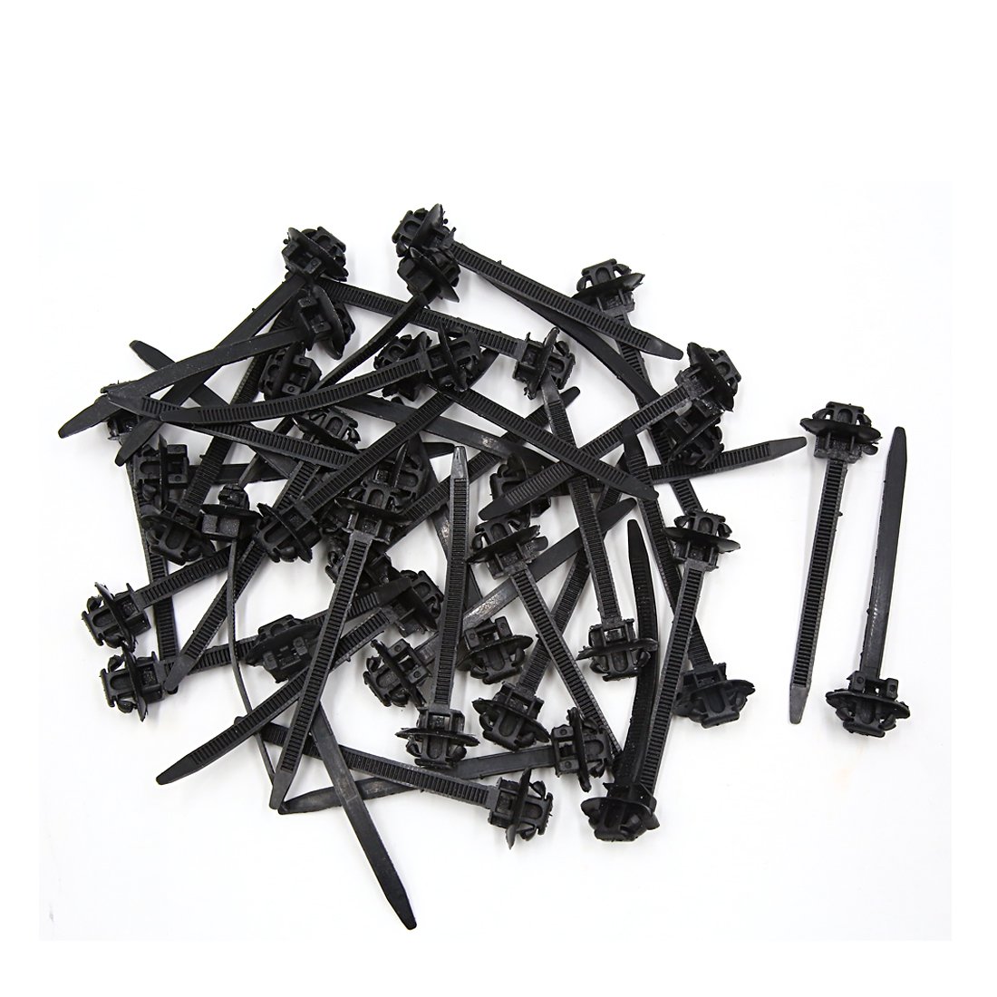 ZHuidjo 40Pcs 5mm x 85mm Plastic Adjustable Self-Locking Cable Ties Zip Wire Fastener Black (SN: 642 191 e25 491 52f)