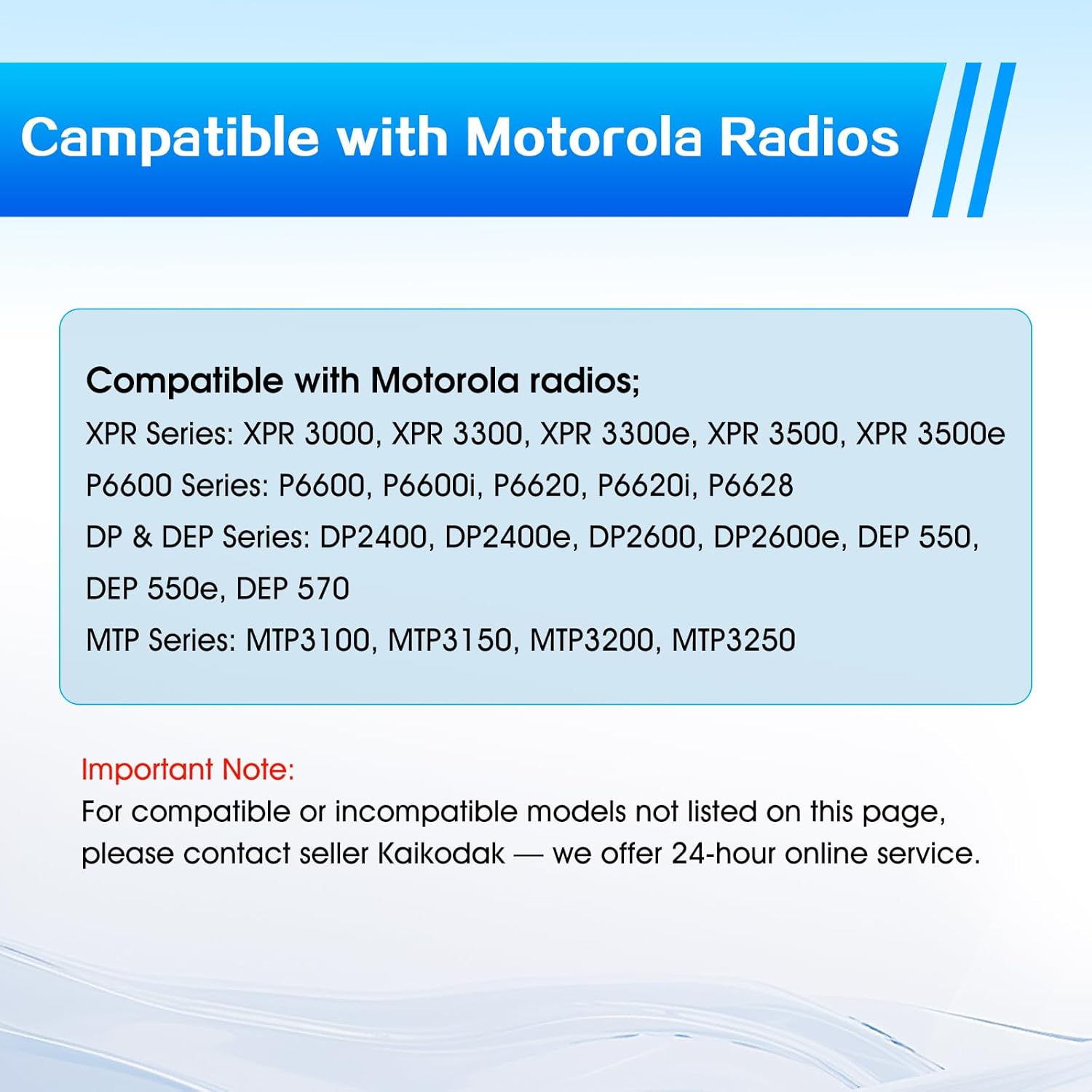 XPR 3500e & 3300e Earpiece Compatible with Motorola Radios & walkie Talkie earpiece with mic/PTT For XPR 3300 3500 3000e Series Two Way Radio Headset Concealed air duct for warehouse security
