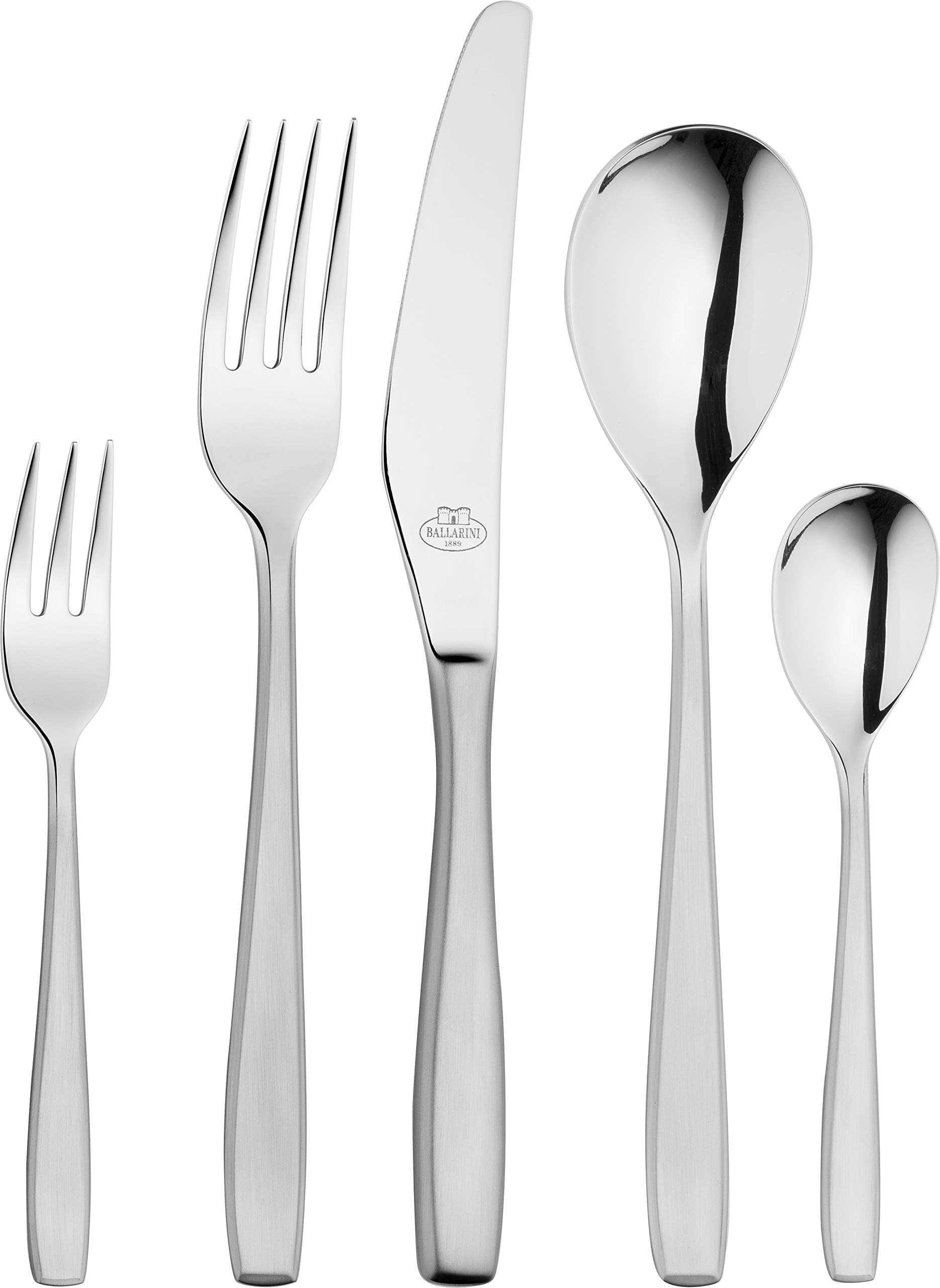 Ballarini Francesca 01204-330-0 Cutlery Set 30 Pieces for 6 People 18/10 Stainless Steel Partially Matted