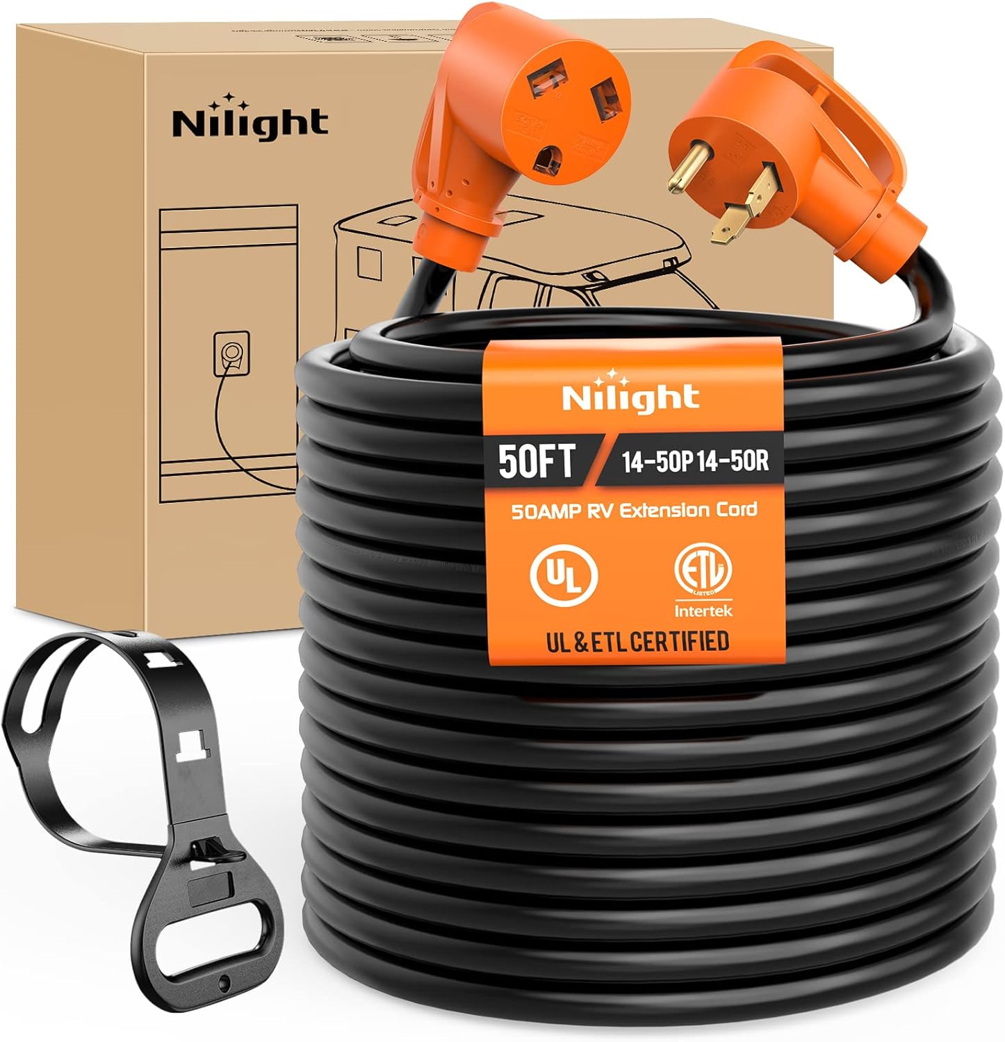 Nilight RV Extension Cord Heavy Duty 30Amp 125V Pure Copper 10 Gauge