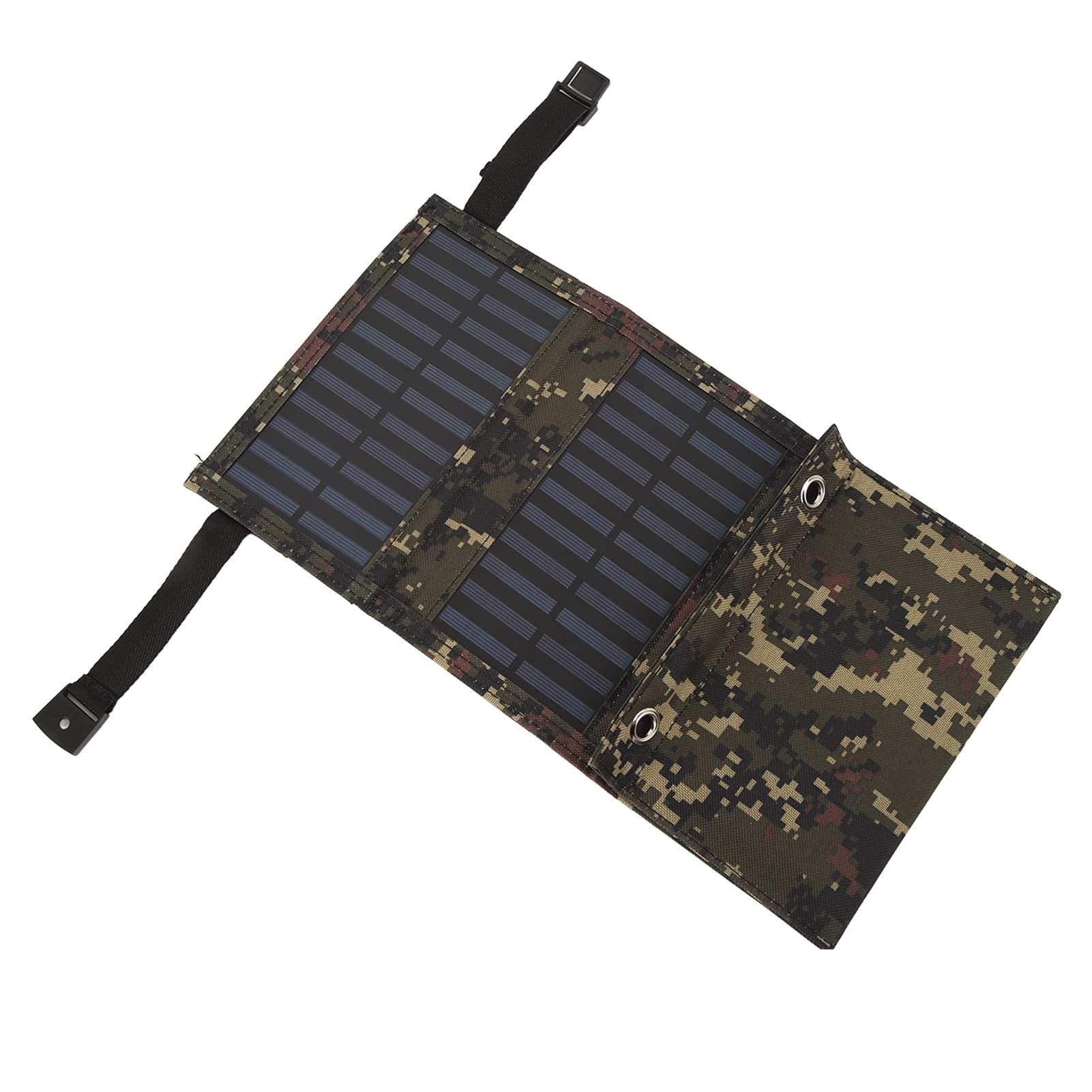 Pannello Solare Portatile Pannello Solare Pieghevole Caricatore 20W Monocristallino 5.5V IP65 Impermeabile Leggero con Indicatore di Ricarica LED per Campeggio (Verde scuro)