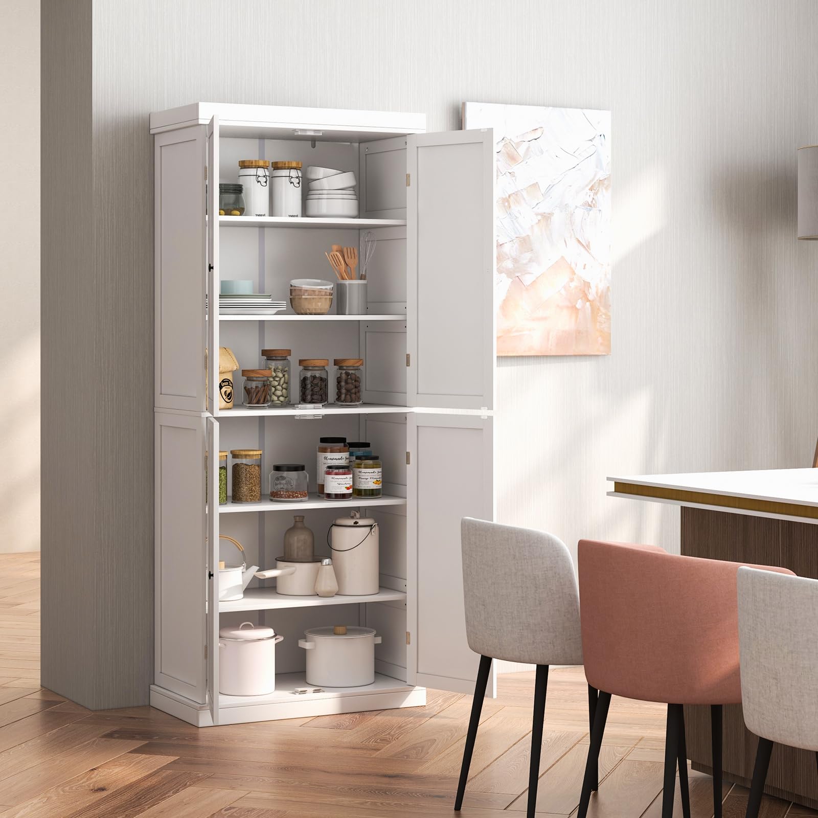 COSTWAY Commode voor vuilnisemmer, 42 liter, keukenkast met groot