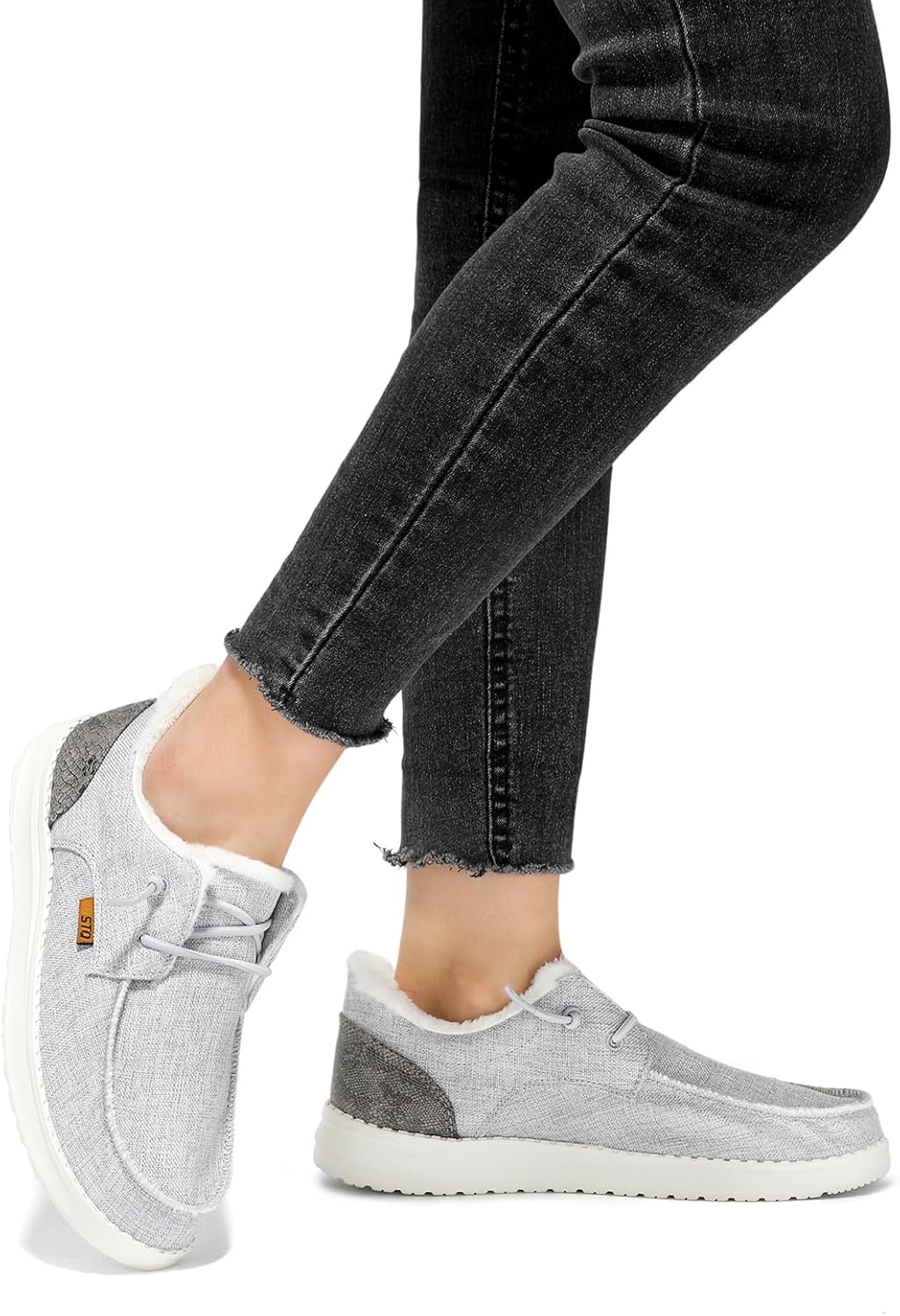 STQ Women's Loafers丨Orthopedic Fur Lined Ultralight Boat Shoes with Arth Support - Image 7