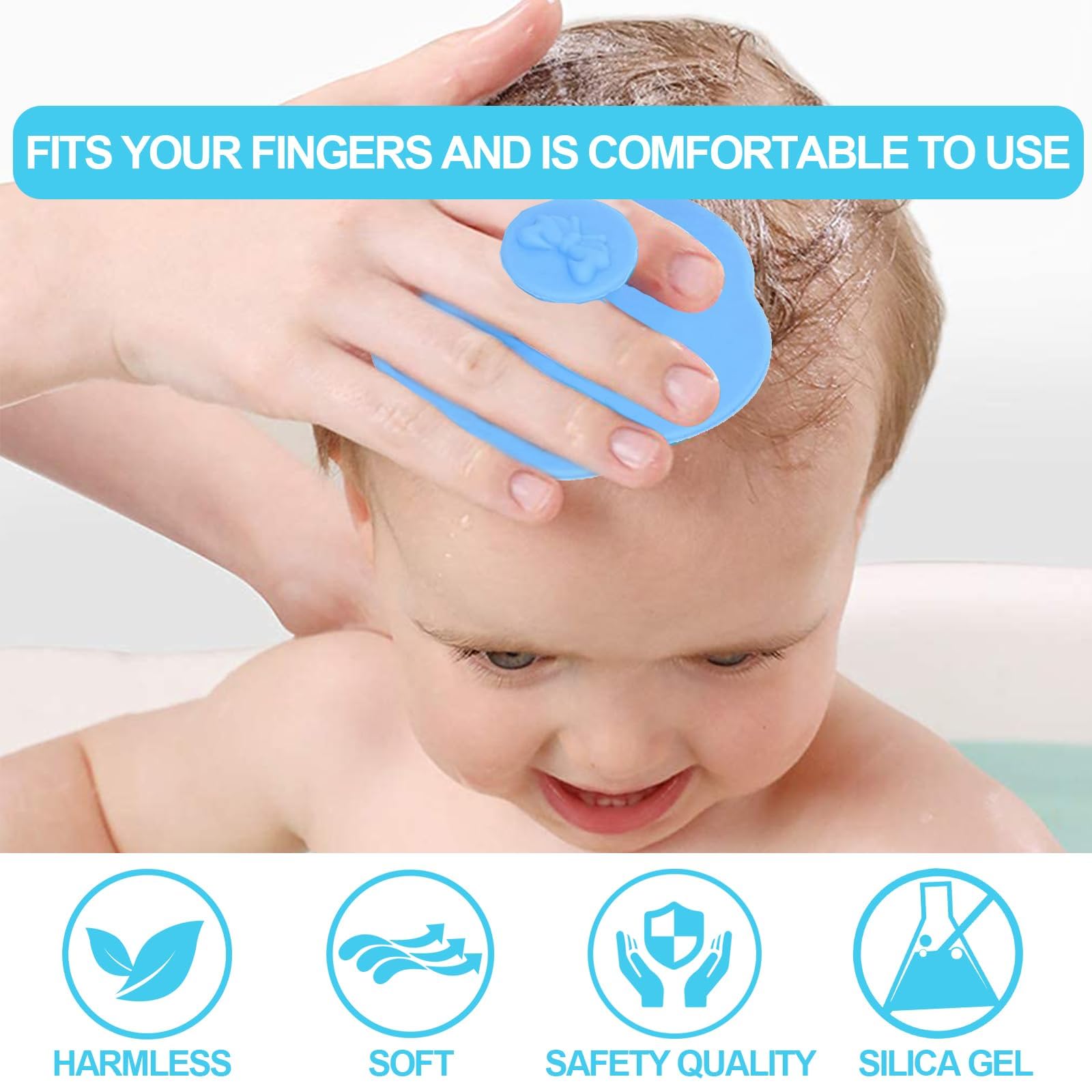 Wekuw 2 Pièces Brosse Cheveux Bebe Peigne Bebe Brosse Bebe Croute de Lait Bebe Peigne Croute de Lait Bebe Aide à Masser Doucement le Cuir Chevelu, Adapté aux Nouveau-Nés et aux Nourrissons
