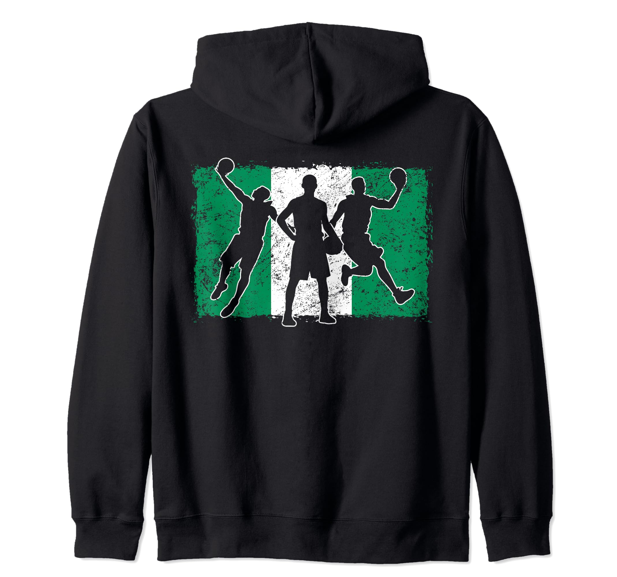 Basketball Player Nigeria Nigerian Flag Nigeria Zip Hoodie