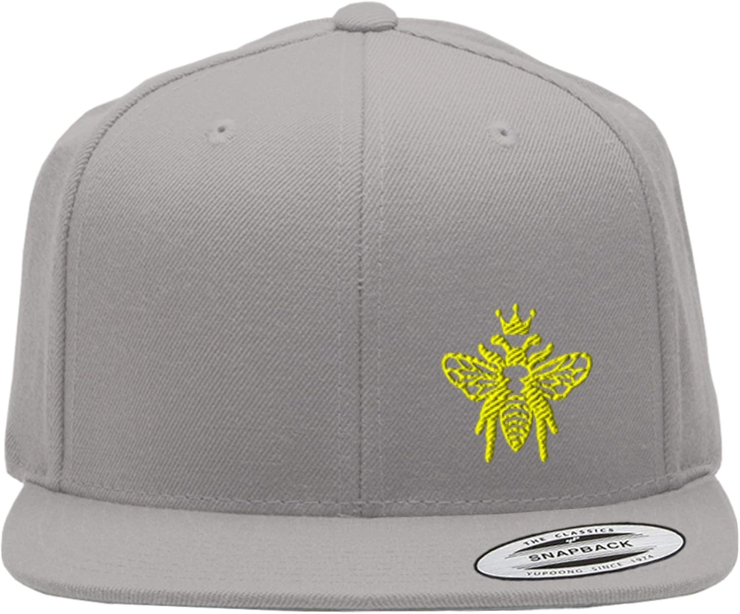 Speedy Pros Snapback Flat Bill Left Side Panel Flying Queen Bee Embroidery Acrylic