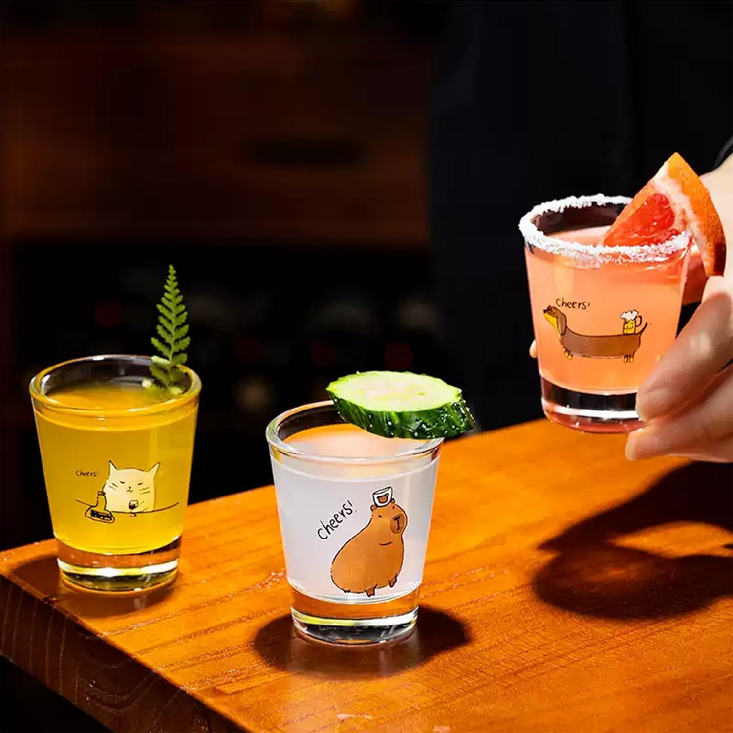 6 Pcs Cute Shot Glasses Necklace Western Themed Party Decorations Shot Glasses for Adults and Teens Festival Party Supplies