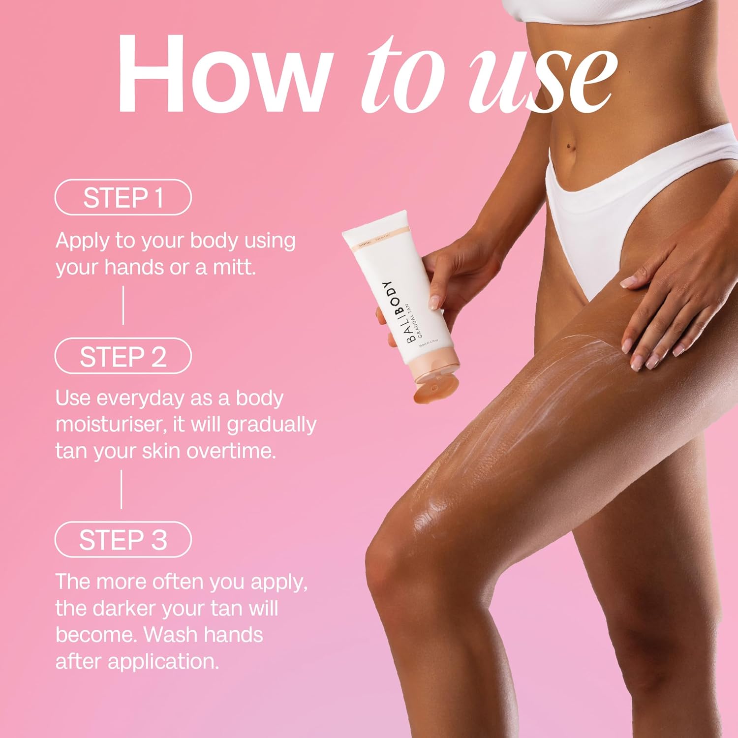 Bali Body Gradual Tan - 2-in-1 Ultra Moisturizing Body Lotion for Women with Extremely Dry Skin, Hydrating Natural Self Tanner, Non-Greasy & Streak-Free Moisturizer, Cruelty-Free (200 ml/6.7 fl oz) - Image 7