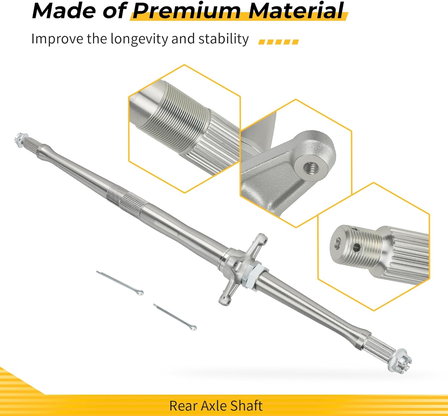 M MATI Rear Axle Shaft for Kawasaki KFX400 2003-2006 for Suzuki QuadSport 400 LT-Z400 2003-2008 64710-07G30 41068-S019 09141-20002 04111-4040A