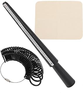 Mr. Pen- Ring Sizer Measuring Tool Set, Ring Sizer Guage & Plastic Ring Mandrel with 1 Polishing Cloth, Ring Sizer, Ring Measure for Fingers, Ring Sizing Kit, Ring Finger Sizer, Ring Sizer Tool.