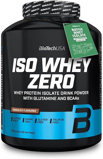 BioTechUSA Iso Whey ZERO, Lactose, Gluten, Sugar FREE, Premium Whey Protein Isolate, 2.27 kg, Czekolada