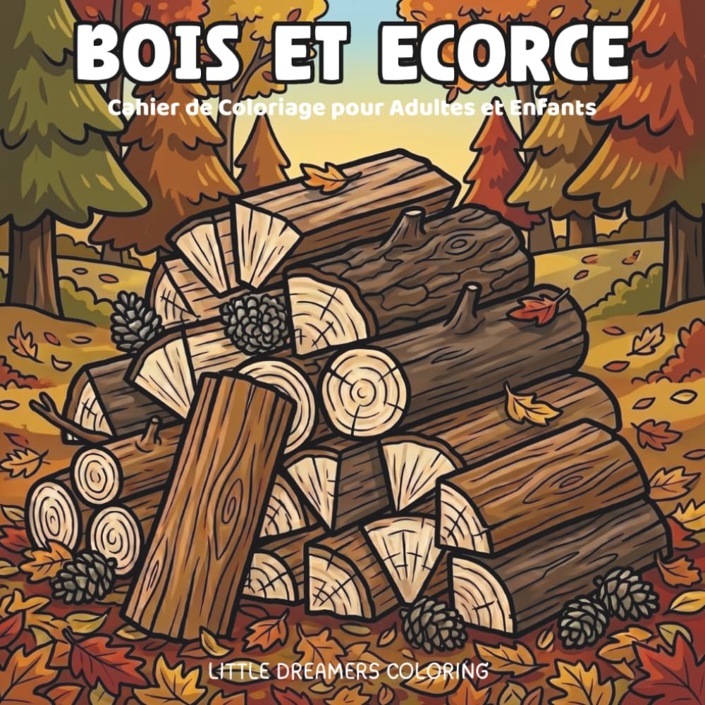 BOIS ET ECORCE: Cahier de Coloriage pour Adultes et Enfants