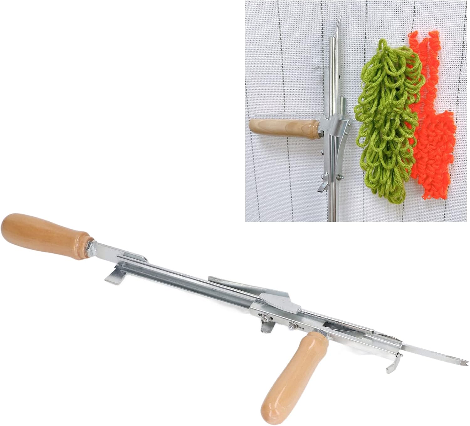 Natudeco Manual Rug Gun Machine Rug Tufting Gun Loop Pile Manual Speed Handheld Tufting Tool for DIY Tufting Artwork Carpet Sewing for Beginners