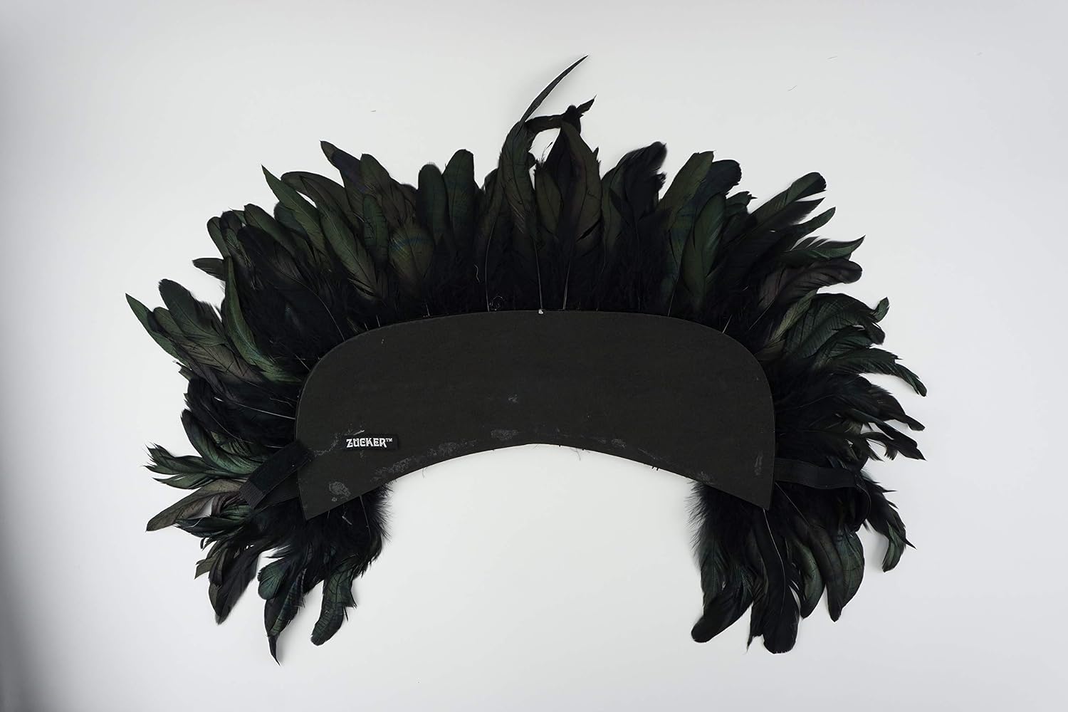 ZUCKER Carnival Costume Feather Headdress - Natural Halloween Cosplay Party Hair Accessory -