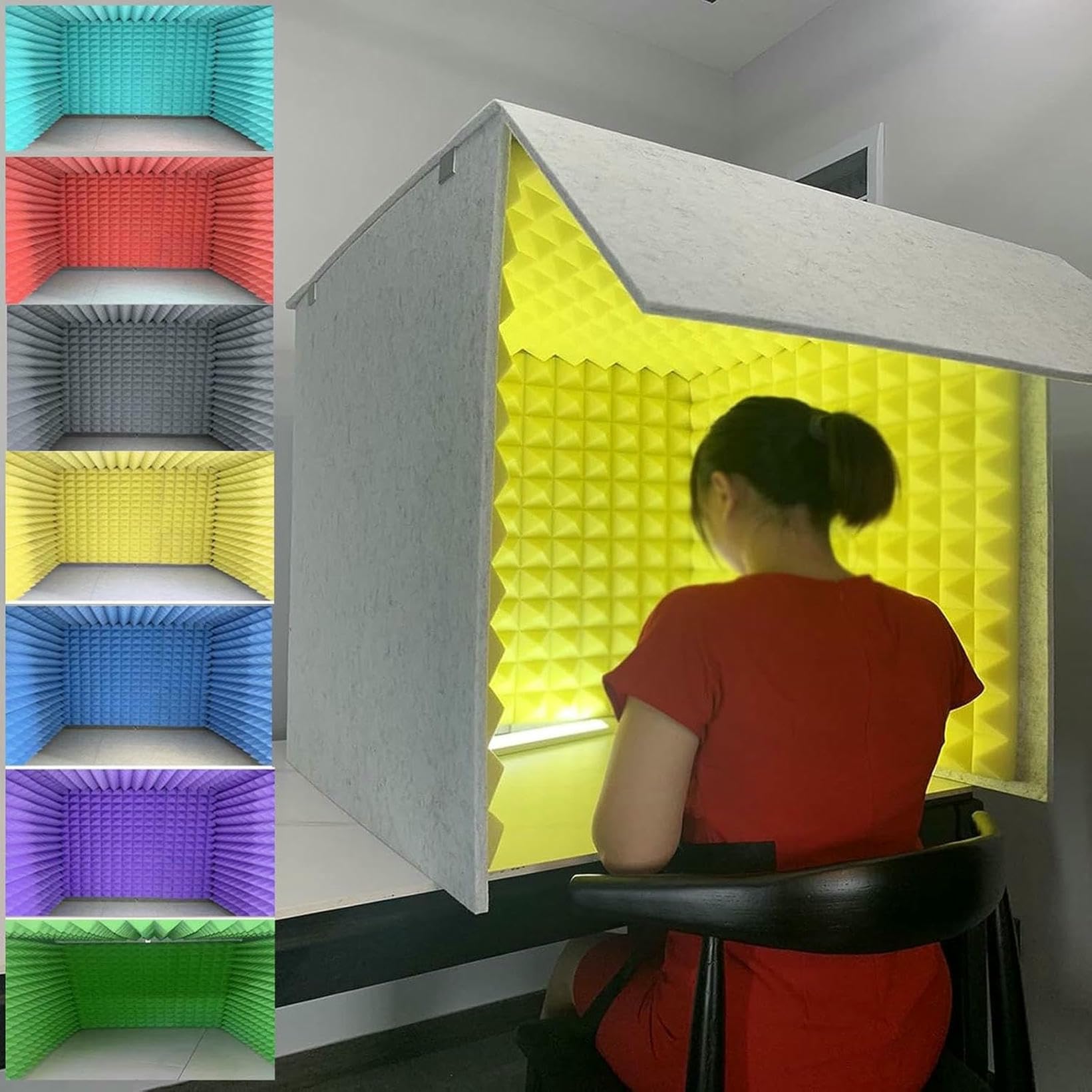 Cabine isolation sonore performante pour équipement enregistrement microphone