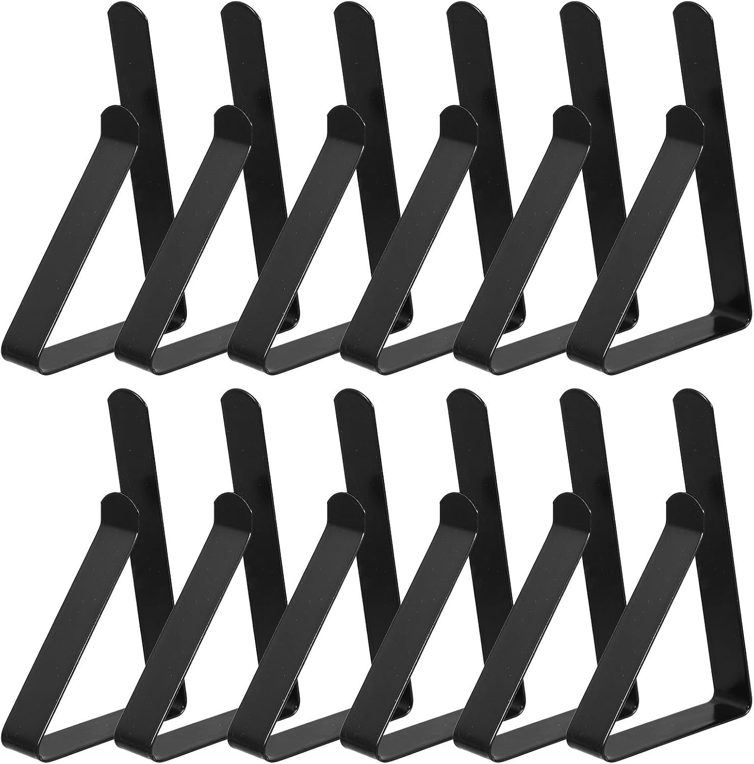 NUOBESTY Stainless Steel Tablecloth Clips for Secure Hold 12pcs Black