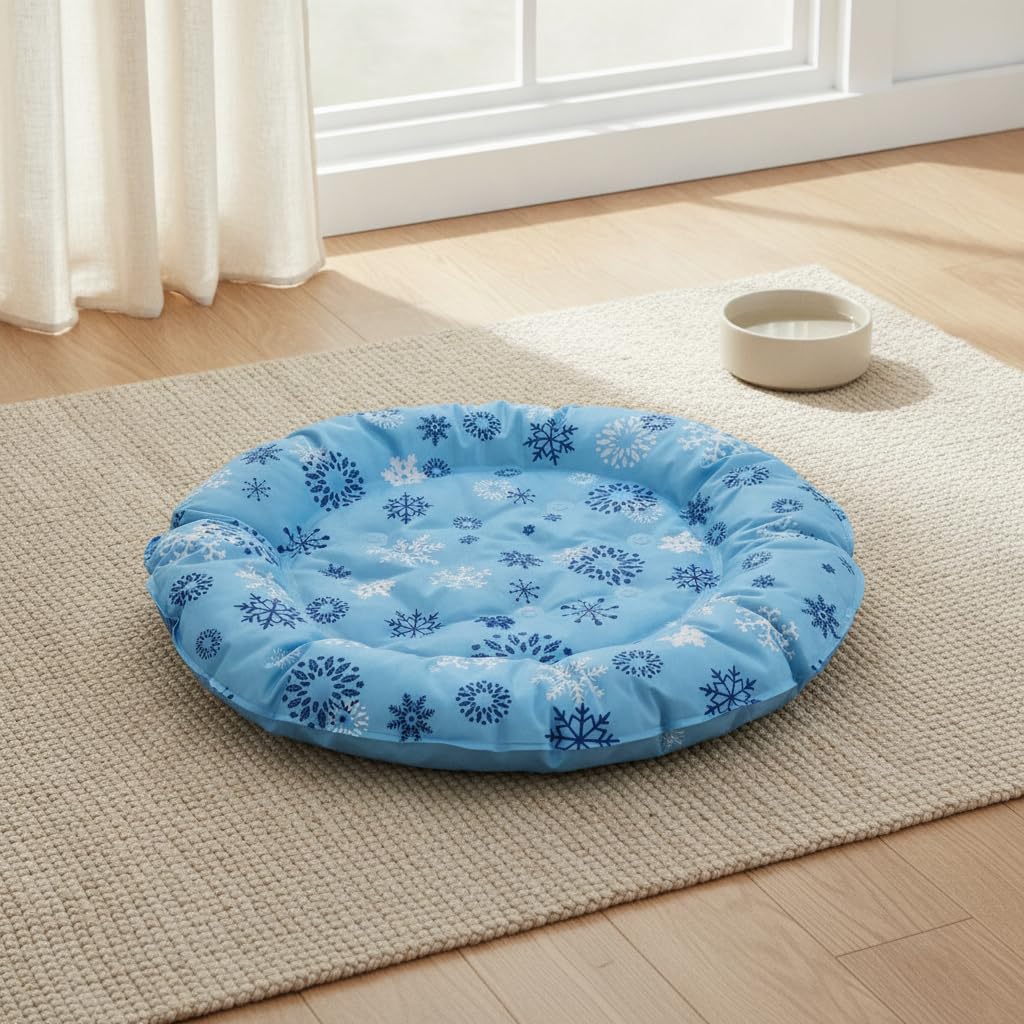 Tapis Rafraîchissant Gel, Diamètre 62cm | Rembourrage en coton perlé, Tapis Repos Froid, Pour les journées , Pour passionnés d'