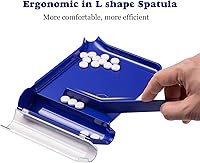 Vista 4 de Medarchitect Bandeja de conteo de pastillas para mano derecha con espátula (azul - forma de L)