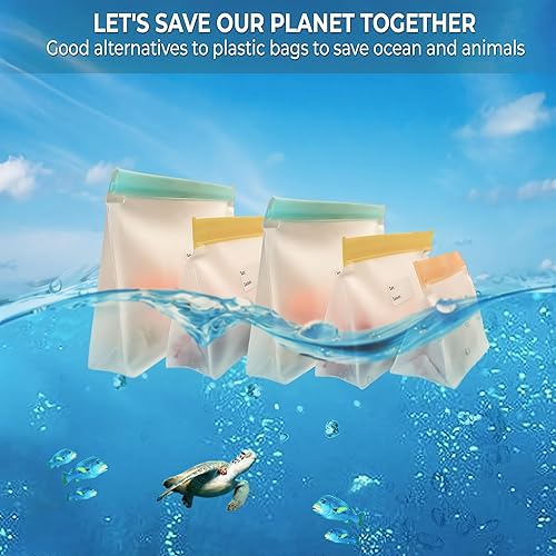 Miniatura 8 de Bolsas reutilizables para aperitivos  10 bolsas reutilizables para aperitivos  Bolsas reutilizables para congelador para frutas, verduras, carne