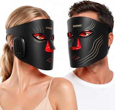 Red Light Therapy Mask for Face, 850nm NIR, 4 Wavelengths, 336 LEDs