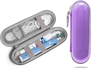 Hard Shell Durable EVA Electric Toothbrush Case - Waterproof PU Surface Layer with Shockproof EVA Material and Moisture Resistant Foil Interior- Bigger Size Fits All Powered Toothbrush Products for Oral iO, Pro,Smart Series, Philips Sonicare (Purple)