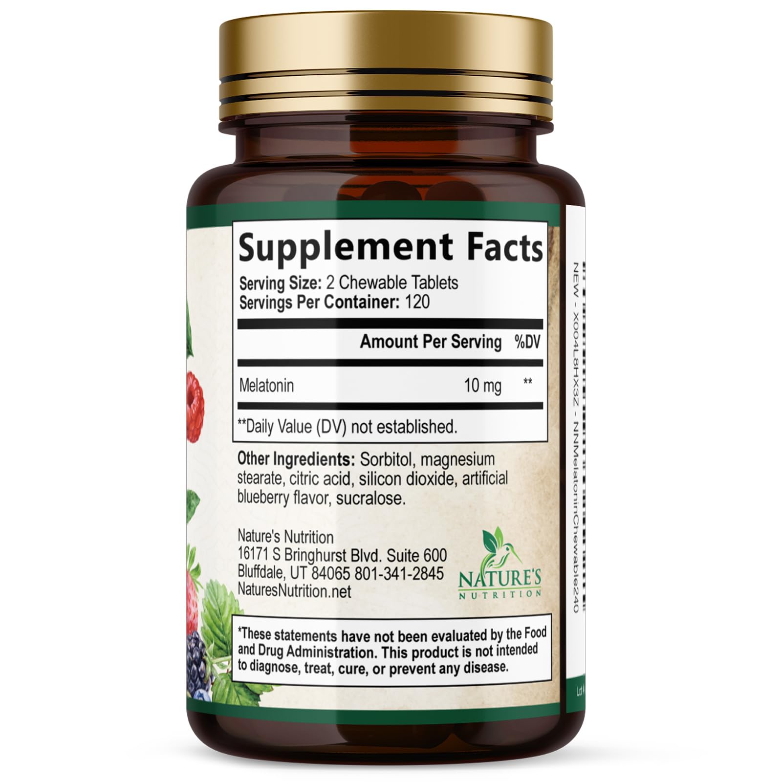 Melatonin 10mg Per Serving - Extra Strength Melatonin Supplements for Restful Sleep Support - Sugar-Free Melatonin Sleep Tabs - Sleeping Support for Adults - Bottled in USA - 240 Fast Dissolve Tablets — Amazon image 9