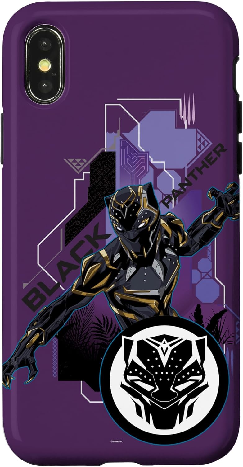 Marvel Black Panther Wakanda Tech Suit and Panther Mask Icon Case for iPhone 15