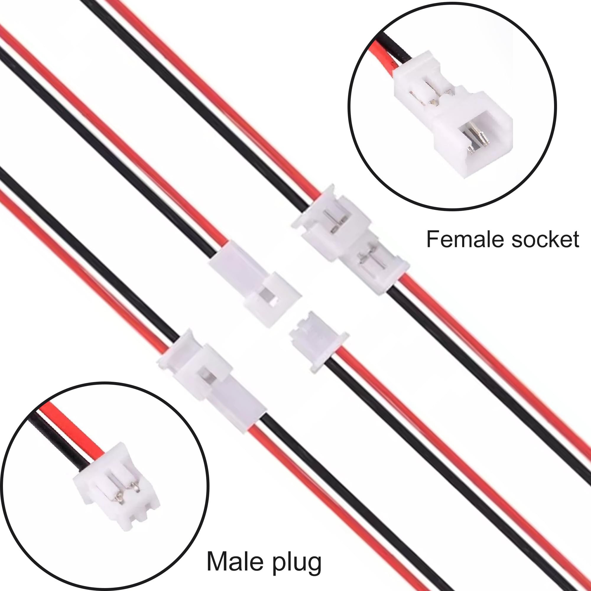 ST 2点 Amazon.com: XUGERIP JST MX 1.25mm 2 Pin Connector, 20 PCS Male