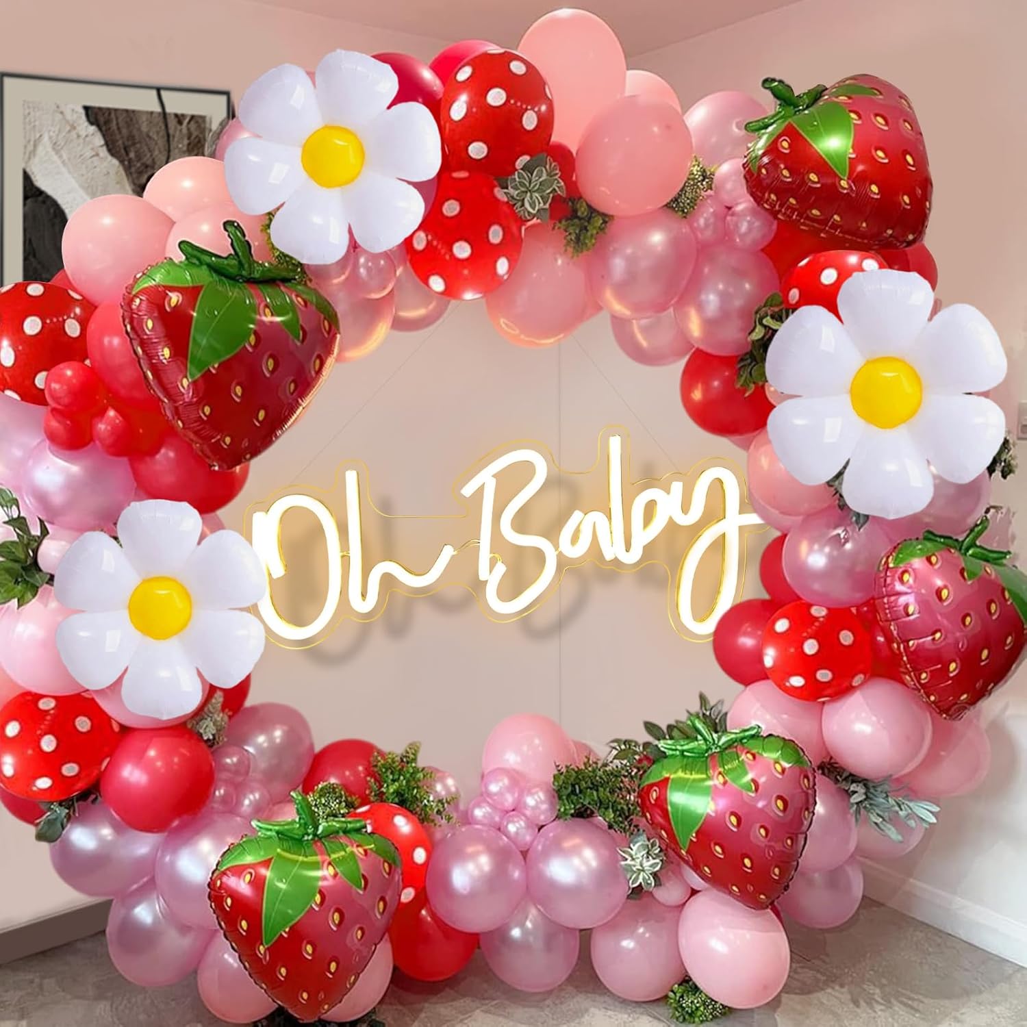 Amazon.com: Strawberry Balloon Garland Arch Kit-18inch Size Strawberry