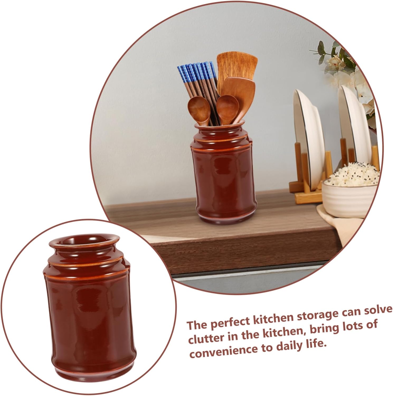 Deep Cutlery Organizer Chopstick Holder Kitchen Canister for Utensils Storage Basket