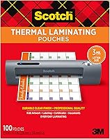 Scotch Thermal Laminating Pouches, 100-Pack, 8.9 x 11.4 Inches, Letter Size Sheets (TP3854-100)