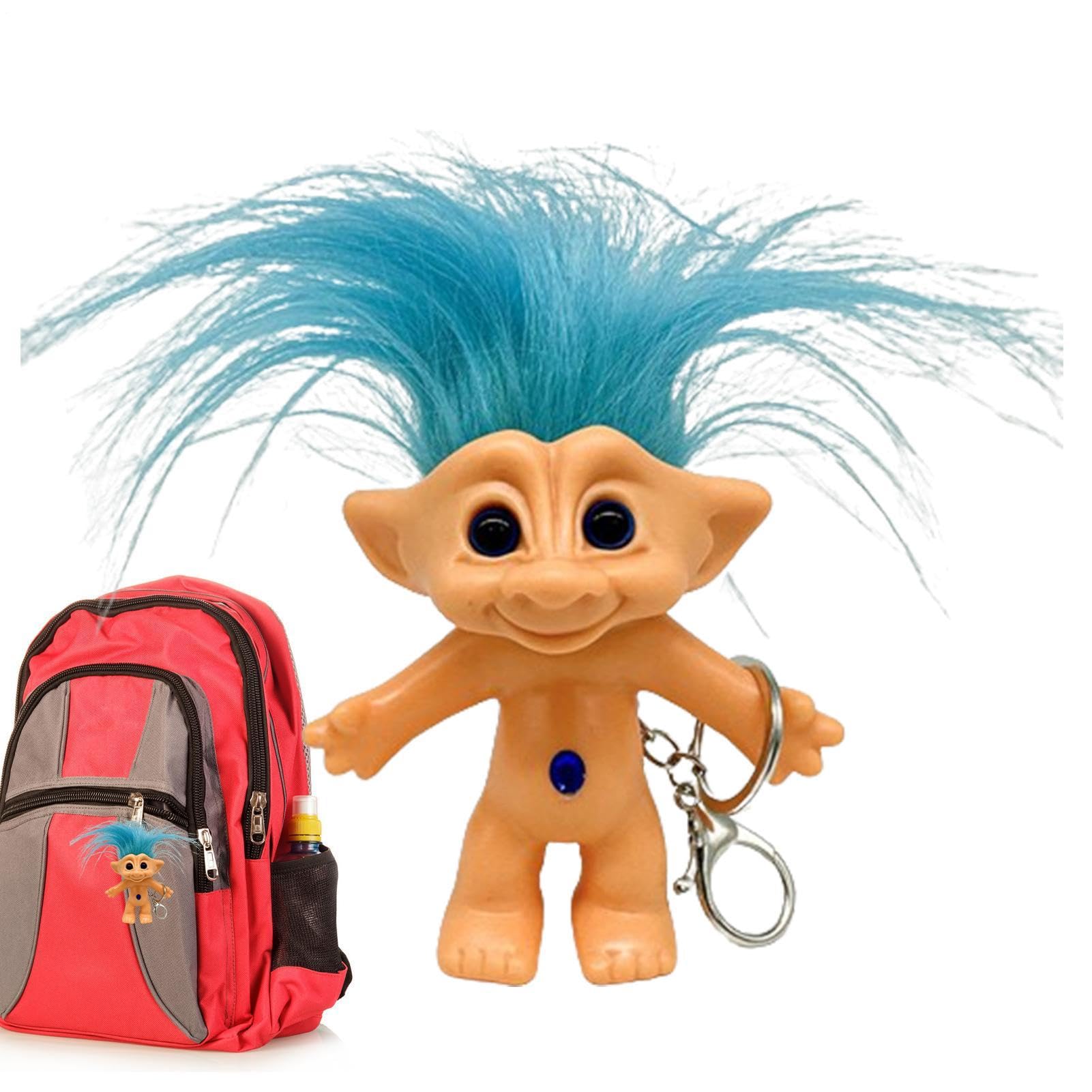 10 PCS Long-haired Mini Troll Dolls - Assorted Hair Colors, 0.78" Bodies, 2" Hair. Cake Toppers, Action Figures, School Project, Arts and Crafts, Party Favors, Dolls Assorted Colors Chromatic A